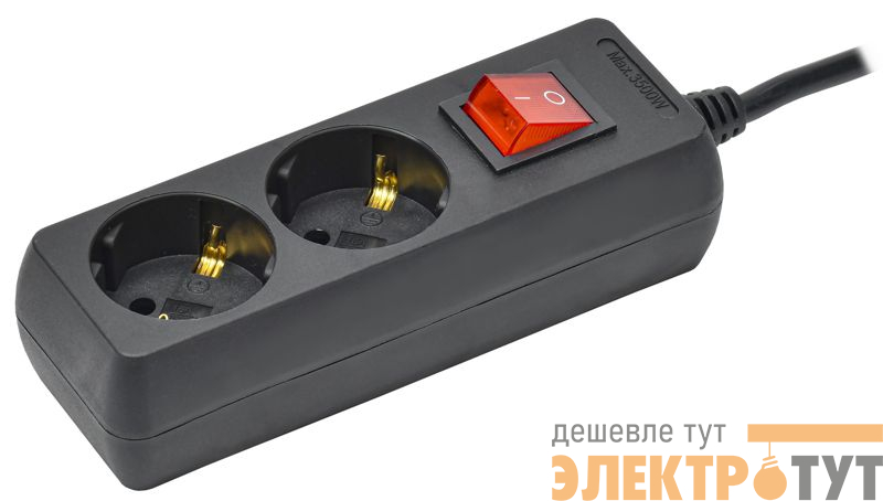 Удлинитель 2х5м с заземл. 16А IP20 У02К 250В ПВС 3х1 черн. IEK WYP10-16-02-05-ZK-K02