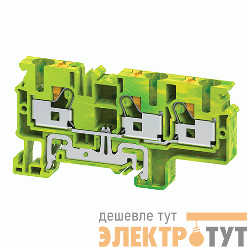 Клемма заземляющая push-in OptiClip CPG-10-TRIPLET-PE-I-(0.5-10)-PEN КЭАЗ 331861