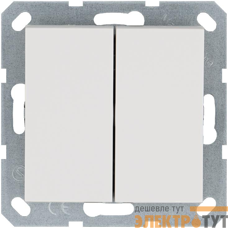 Выключатель 2-кл. 10А IP20 механизм бел. глянцевый Jasmart G3023W