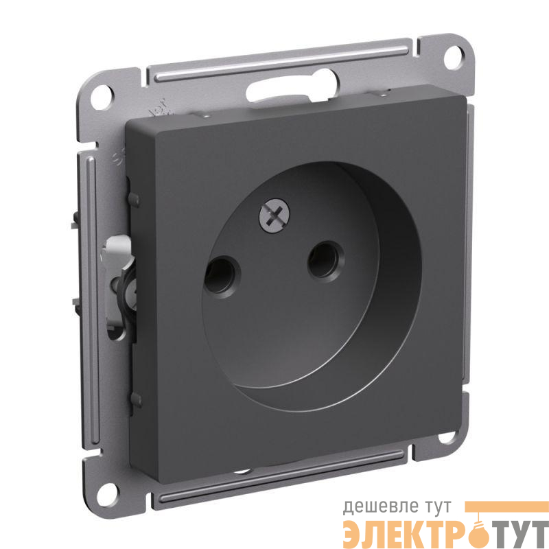 Розетка AtlasDesign 16А без заземл. без шторок механизм базальт SE ATN001441