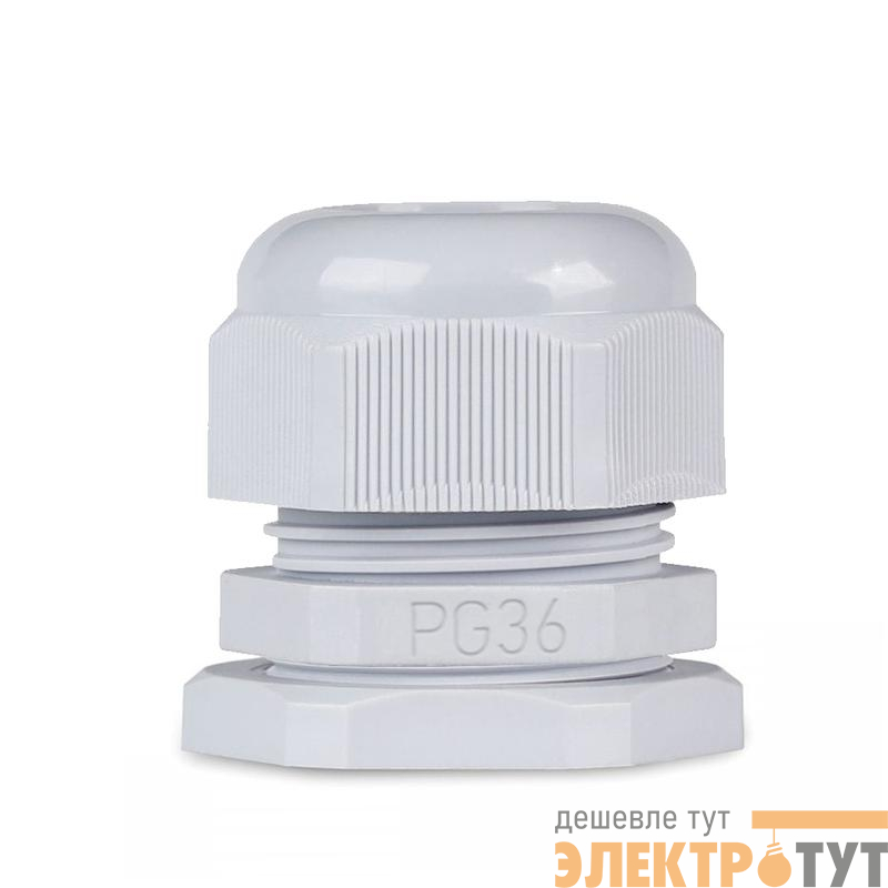 Ввод кабельный (сальник) PG-36 IP68 сер. TOKOV ELECTRIC TKE-PG-36-G