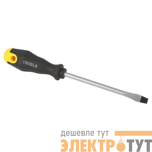 Отвертка SL 8х150мм шлицевая двухкомпонентн. рукоятка ЭРА Б0055868