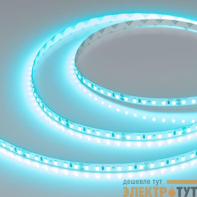 Лента светодиодная RT-A120-8mm 24V Tiffany 9.6Вт/м IP20 2835 (уп.5м) Arlight 043382