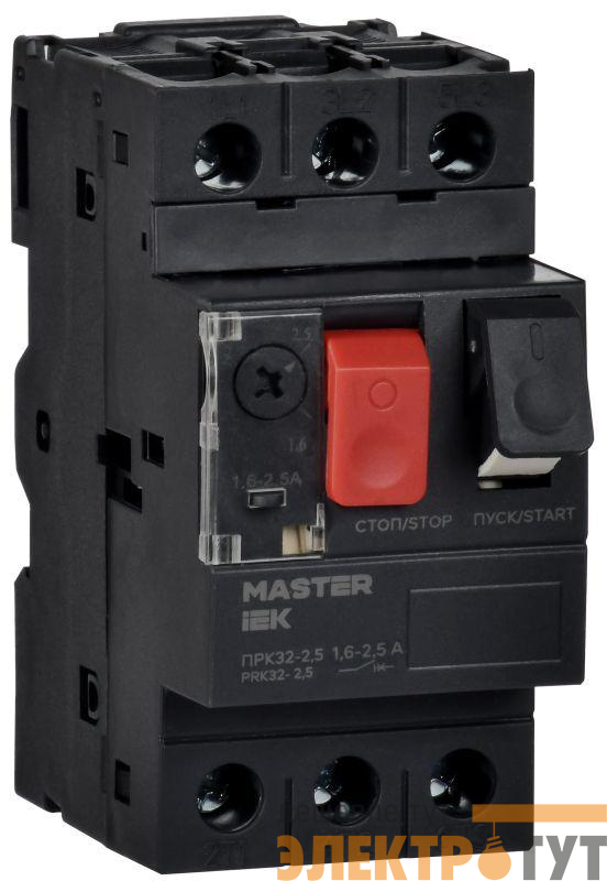 Пускатель ПРК32-2.5 In2.5А Ir1.6-2.5А Ue 660В KARAT IEK DMS11-D25