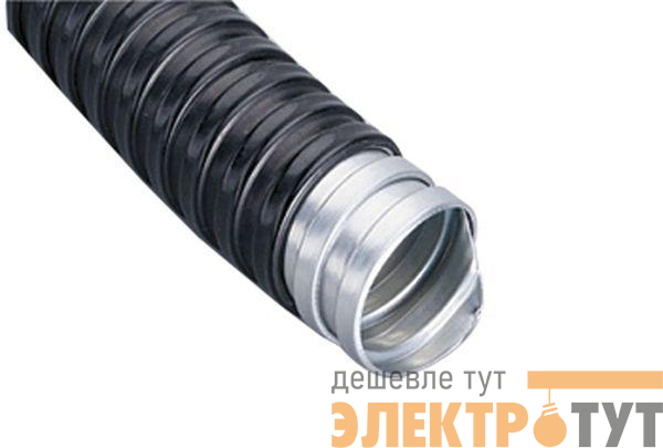 Металлорукав в ПВХ изоляции Р3-ЦПнг 15 d15мм с протяжкой (уп.50м) EKF mrzp-15-50