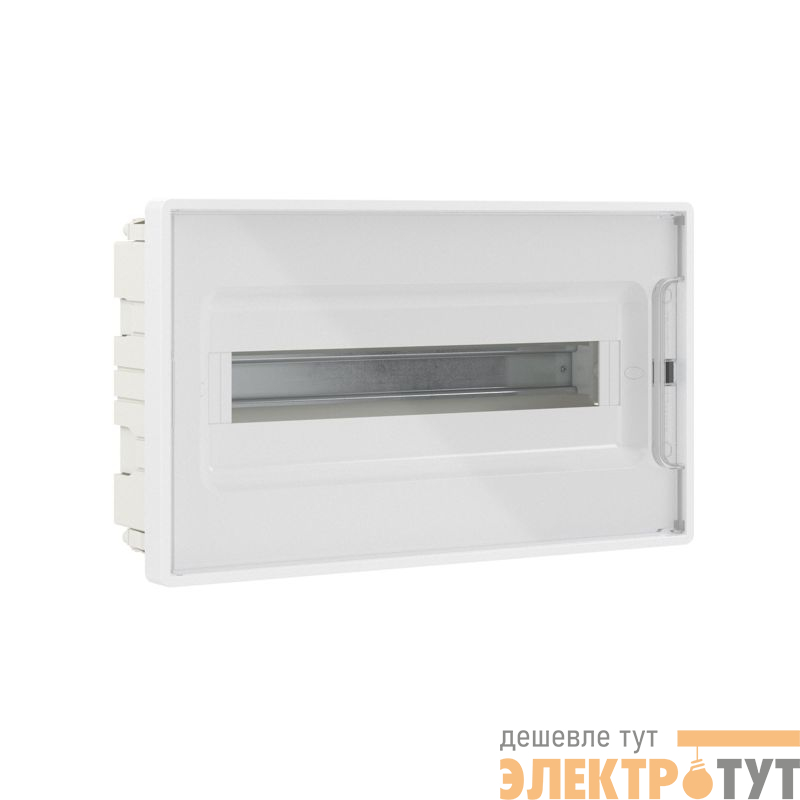 Щиток встраиваемый Фрейм (FRAME) ЩРв-п-18 18мод. с прозр. дверцей с 2 шинами PEN на 8 и 10 отверст. бел. DKC F18B1WT