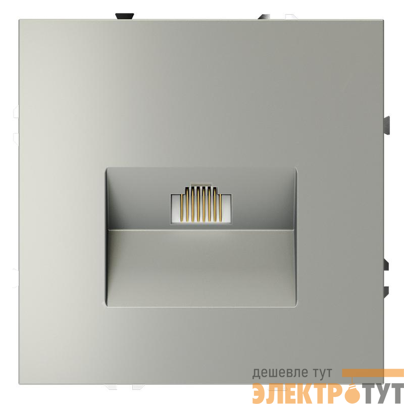 Розетка компьютерная 1-м СП S70 RJ45 кат.6 механизм сталь Voltum VLS060105