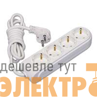 Удлинитель 4х2м с заземл. 16А IP20 защ. шторки Makel N4210033