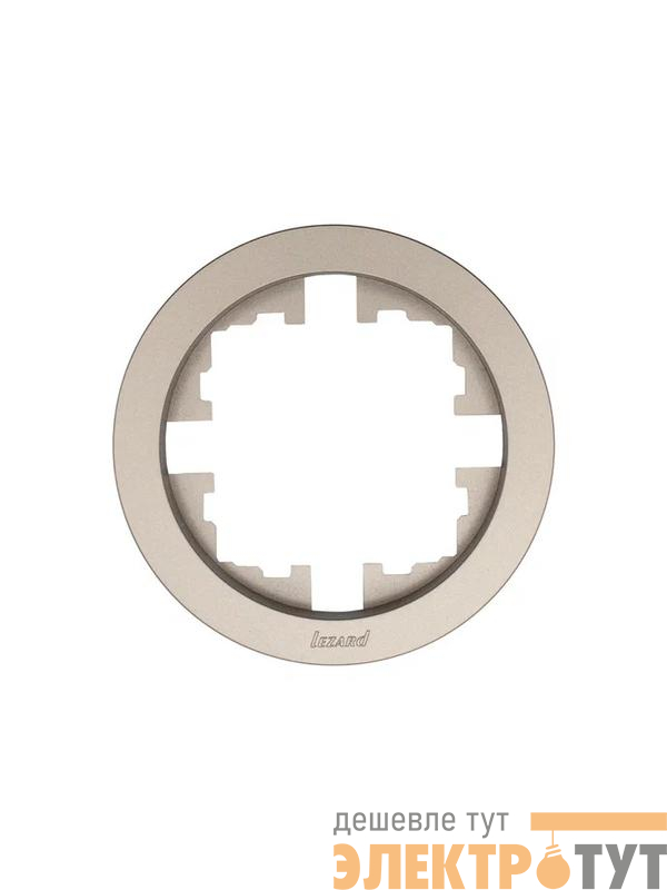 Рамка 1-м OSEN горизонт. круглая титан LEZARD 744-3700-146