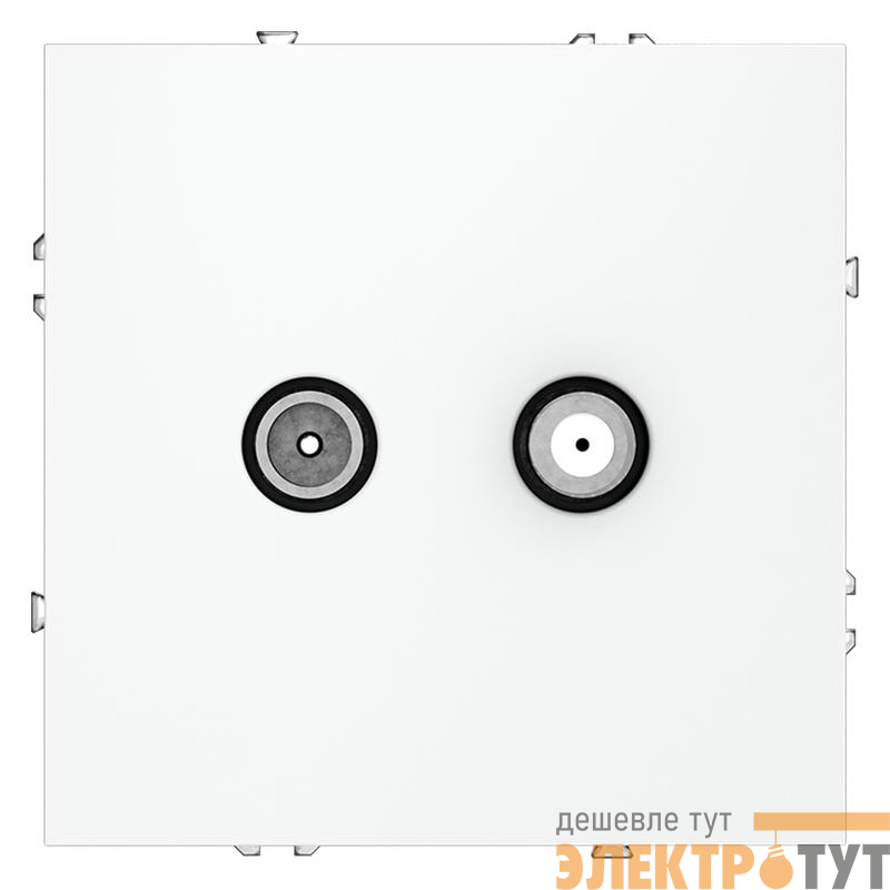 Розетка телевизионная оконечная TV + SAT 2-м СП S70 механизм бел. матов. Voltum VLS060402