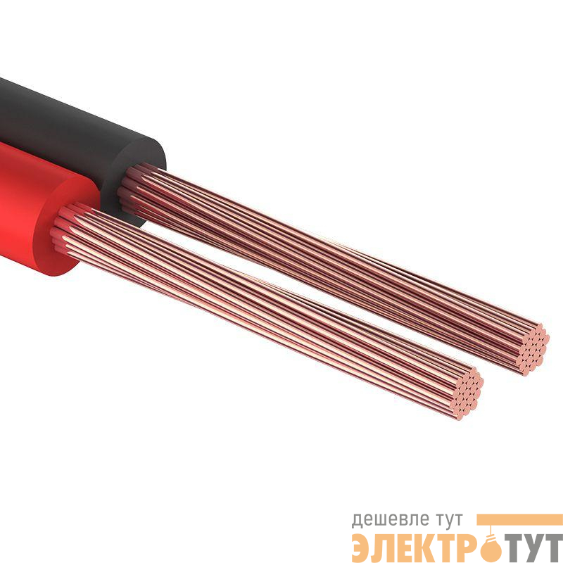 Кабель Stereo 2х0.75 красн./черн. бухта (м) PROCONNECT 01-6104-6