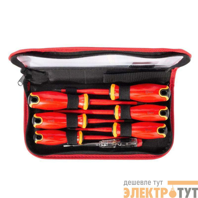 Набор диэлектрических отверток НИО-2207 PZ/FL СЛИМ КВТ 103018