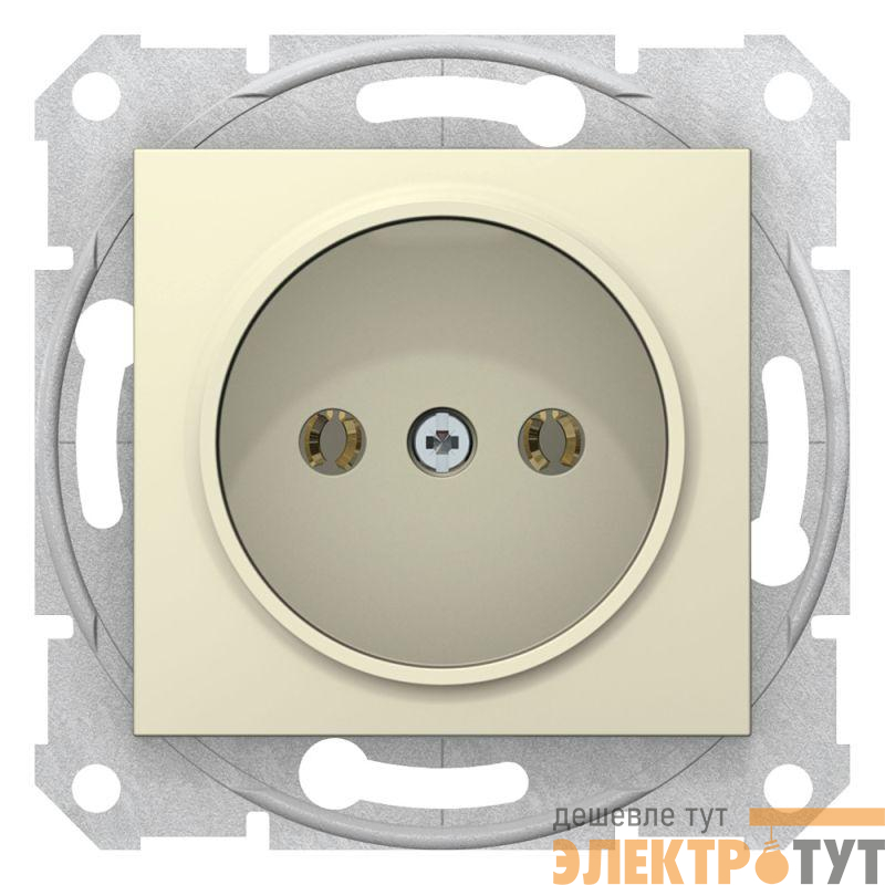 Механизм розетки 1-м СП Sedna 16А IP20 без заземл. быстрозажим. контакты без защ. шторок беж. SchE SDN2900247