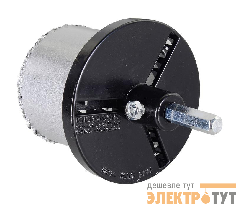 Набор коронок по керамической плитке 33-53-67-73мм Вихрь 73/10/9/4