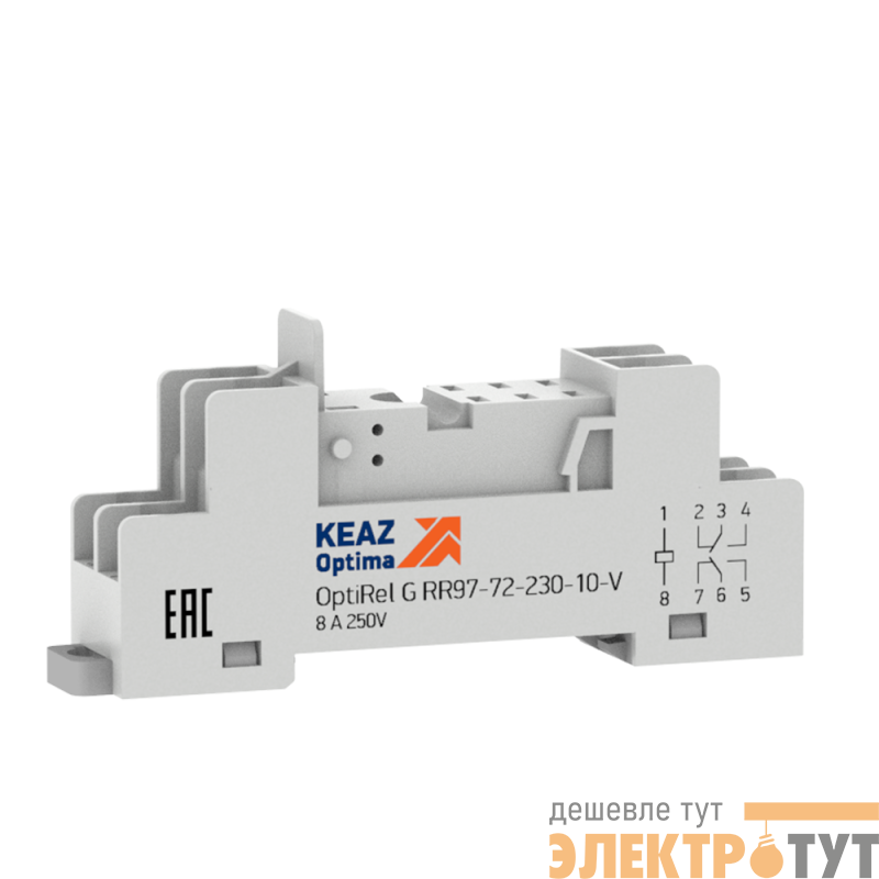 Розетка для реле OptiRel G RR97-72-230-10-V КЭАЗ 281177