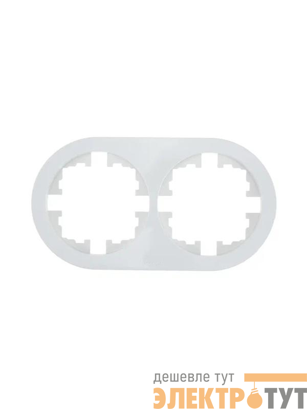 Рамка 2-м OSEN горизонт. круглая бел. LEZARD 744-0200-147