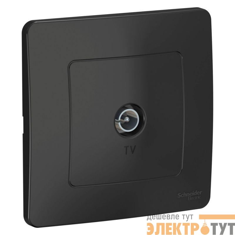 Розетка телевизионная TV 1-м СП Blanca коннектор антрацит SE BLNTS000016