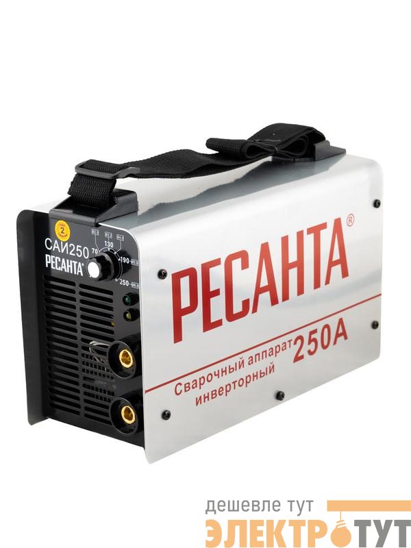 Аппарат сварочный инверторный САИ-250 250А d6 140-240В IP21 горячий старт Ресанта 65/6