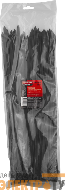 Хомут 90 323 OCT-076-400-100-BL (уп.100шт) ОНЛАЙТ 90323