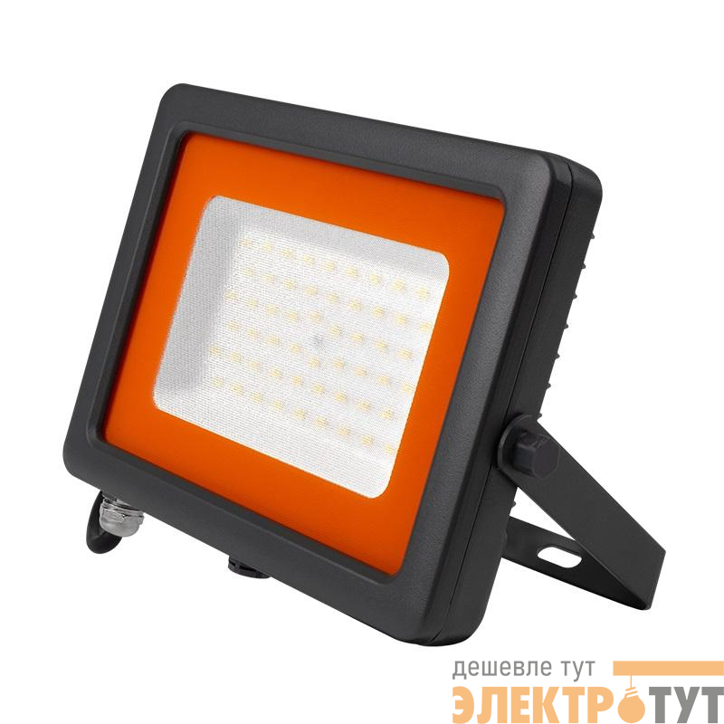 Прожектор светодиодный PFL-S2 50Вт 6500К IP65 220–240В ДО с клапаном закален. матов. стекло сер. Pro JazzWay 2853301D