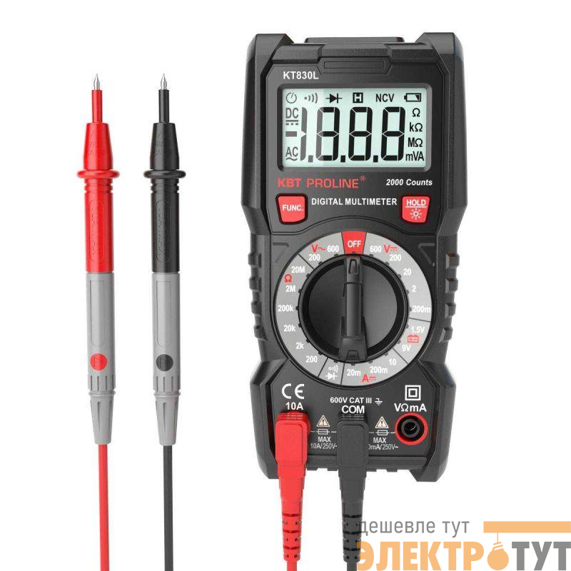 Мультиметр цифровой KT 830L "PROLINE" КВТ 79127