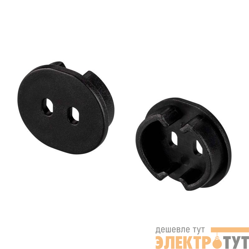 Заглушка ARH-ROUND-D20-DUAL BLACK с отверстием пластик Arlight 039302