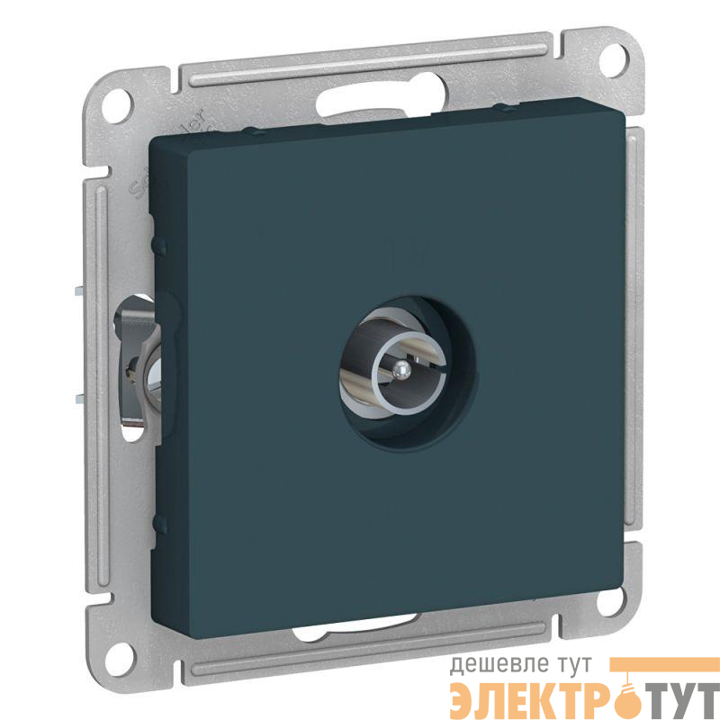 Розетка телевизионная TV AtlasDesign коннектор механизм изумруд SE ATN000893