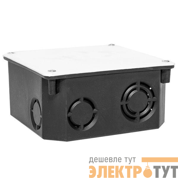 Коробка распаячная КМТ-010-006 для твердых стен с крышкой 107х107х50 полипропилен; винты IP20 син./бел. EKF plc-kmt-010-006