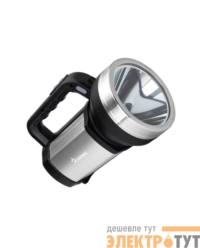 Фонарь-прожектор аккумуляторный ручной 10Вт LED Li-ion 18650 9600мА.ч корпус анодир. алюм. ABS-пластик шнур-адаптер от 220В плечевой ремешок КОСМОС KOC900Lit