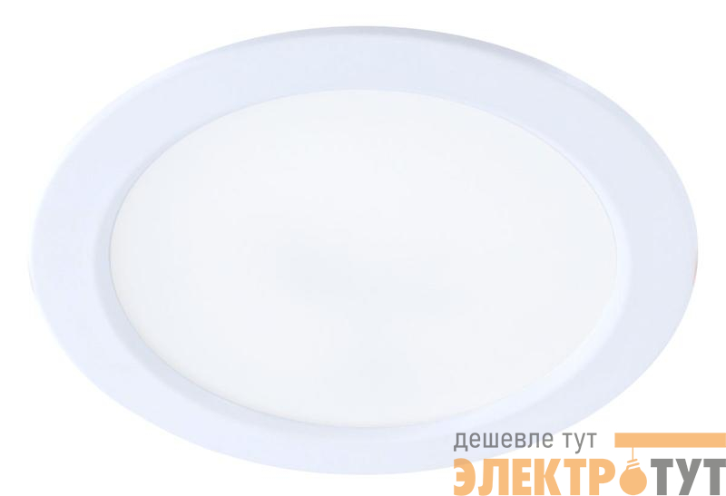 Светильник светодиодный Downlight 12Вт 180-265В 4000К кругл. панель бел. КОСМОС KDownL12W4000K
