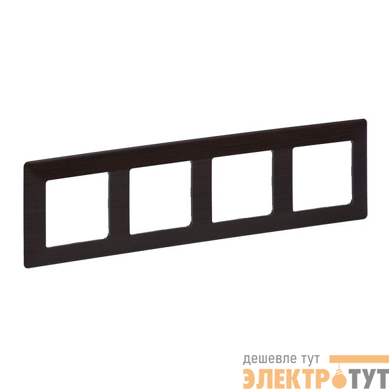 Рамка 4-м Valena Life универсальная темн. дерево Leg 754174