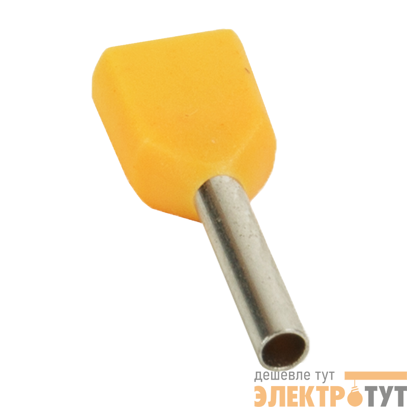 Наконечник штыревой втулочный под два провода НШвИ2 OptiKit T-Shv2-PVC- 1.0-10 (уп.100шт) КЭАЗ 278046