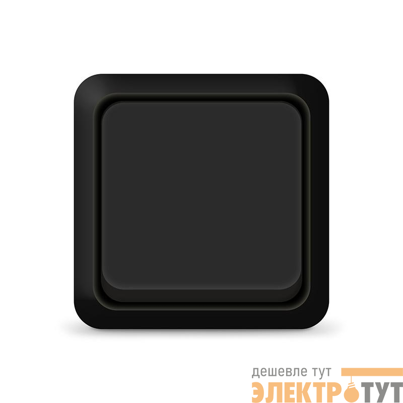 Выключатель 1-кл. ОП Олимп 10А IP20 черн. Universal 2209