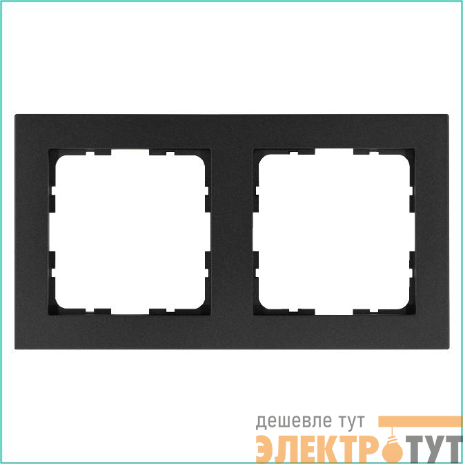 Рамка 2-м G-Classic антрацит Jasmart G1002B