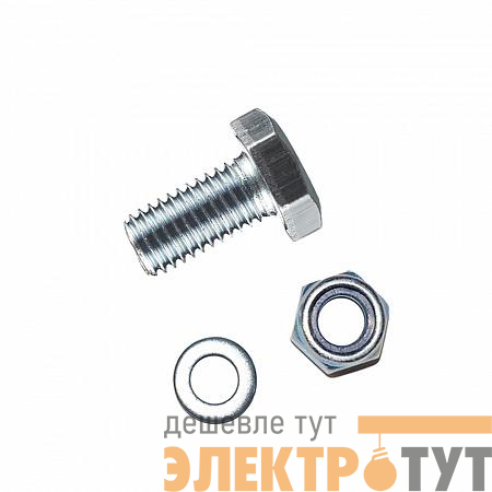 Болт с шестигранной головкой М12х90 DIN 933 + гайка + шайба оцинк. (уп.2шт) Tech-Krep/Zitar 136927