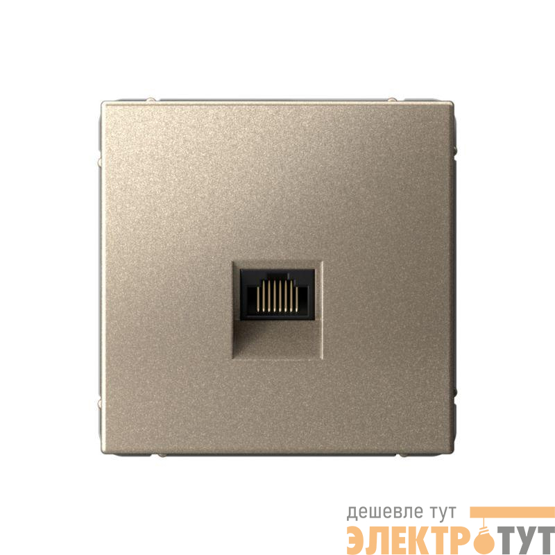 Розетка компьютерная ArtGallery RJ45 кат.5E механизм шампань SE GAL000583