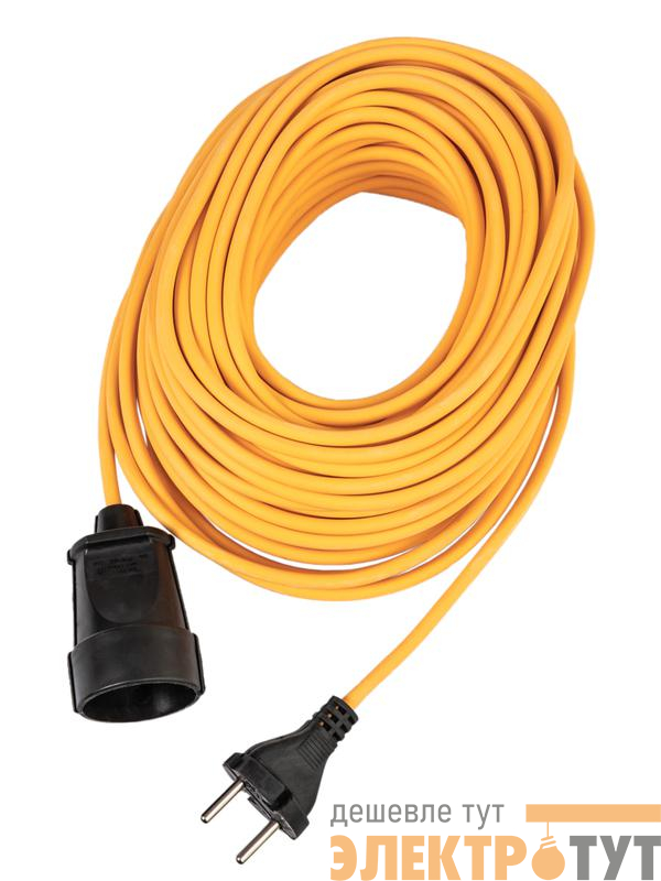 Удлинитель-шнур 1х30м 10A 220В 2200Вт ПВС 2х0.75 УХ10 Россия УХ10 КОСМОС YSHKsm30m-1g(10A)S