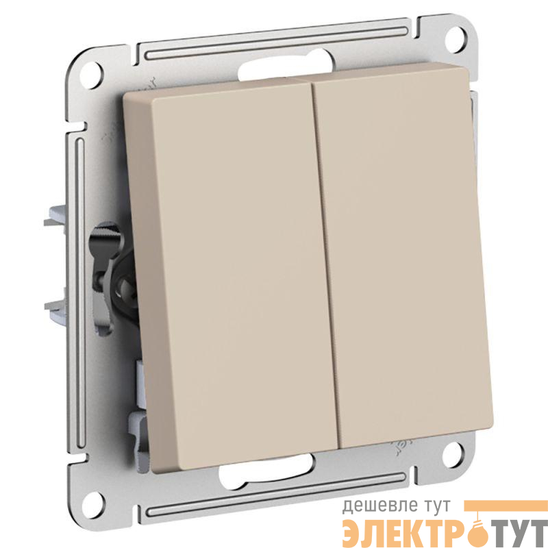 Переключатель проходной 2-кл. СП AtlasDesign 10А (сх. 6/2) 10AX механизм песочн. SE ATN001265