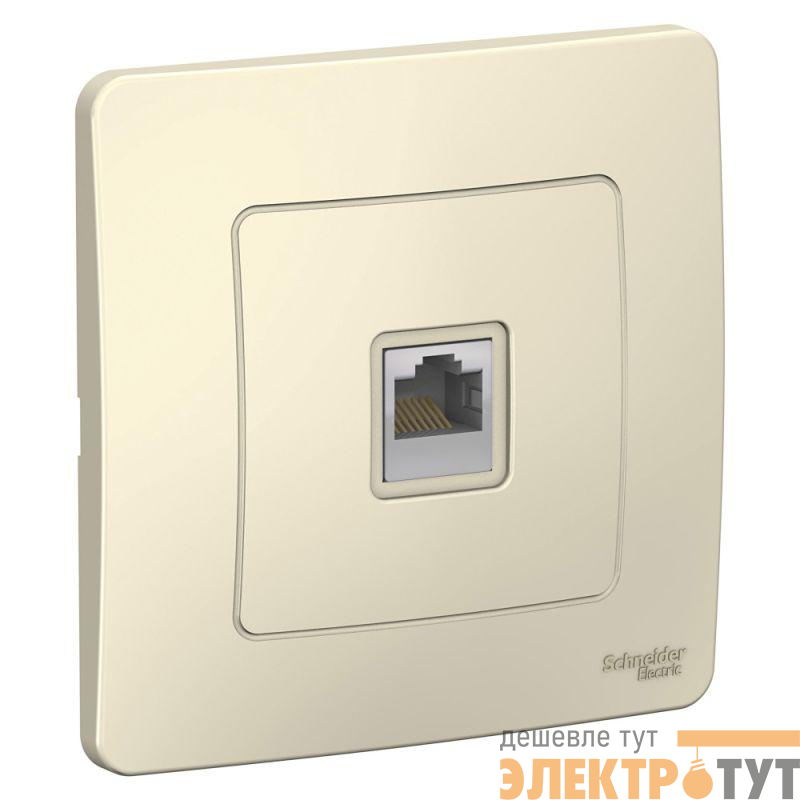 Розетка компьютерная 1-м СП Blanca RJ45 кат.5E молочн. SE BLNIS045002