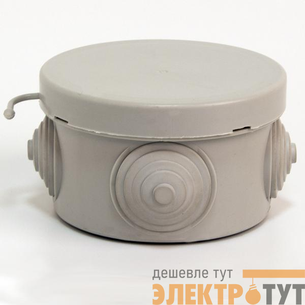 Коробка распределительная ОП 65х40мм 4 каб. вводов IP54 сер. (круг.) TOKOV ELECTRIC TKE-KR-65-40-C06