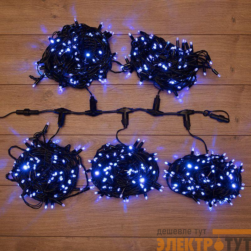 Гирлянда светодиодная "LED ClipLight" 5 нитей х20м 665LED син. 50Вт 24В IP65 трансф. в компл. Neon-Night 323-503