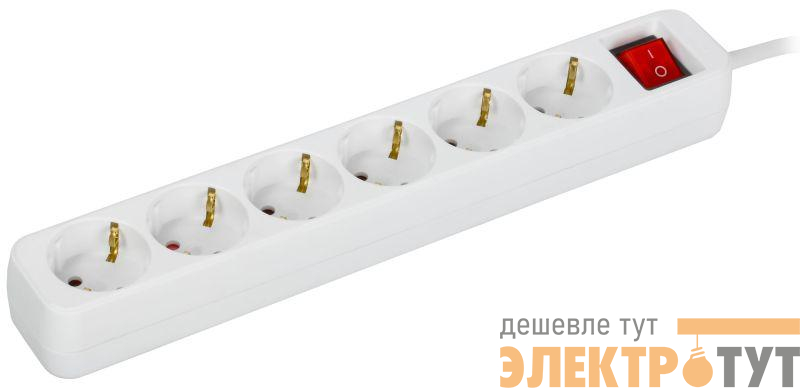 Удлинитель 6х3м 16А У06К ПВС 3х1.5 бел. UMA IEK UM-YP10-16-06-03-ZK-K01