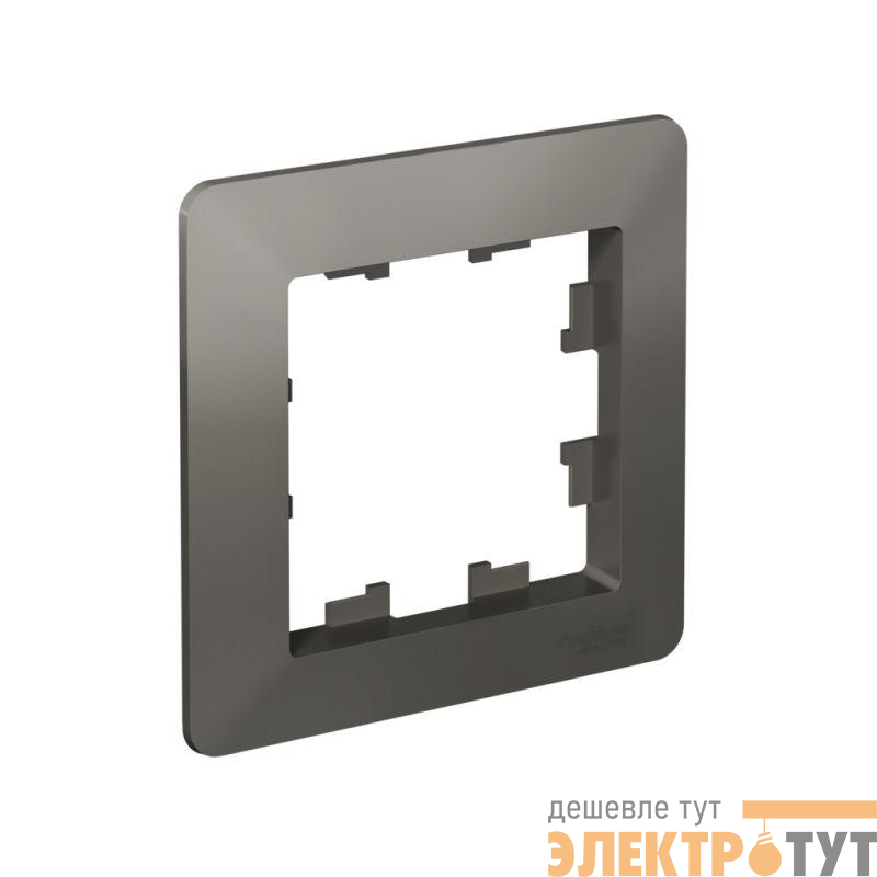 Рамка 1-м AtlasDesign Air сталь/дым. черн. SE ATN220901