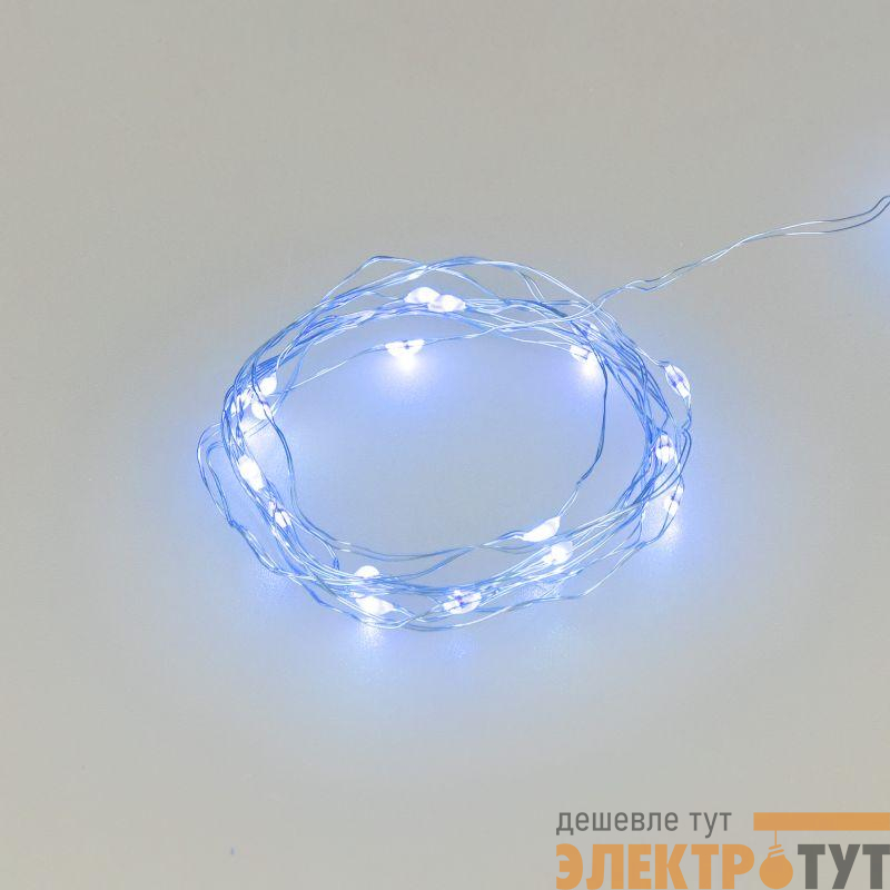 Гирлянда светодиодная ARD-DEW-HOME-2000-CLEAR-20LED-STD Blue 3V Battery Pack IP20 Ardecoled 048707