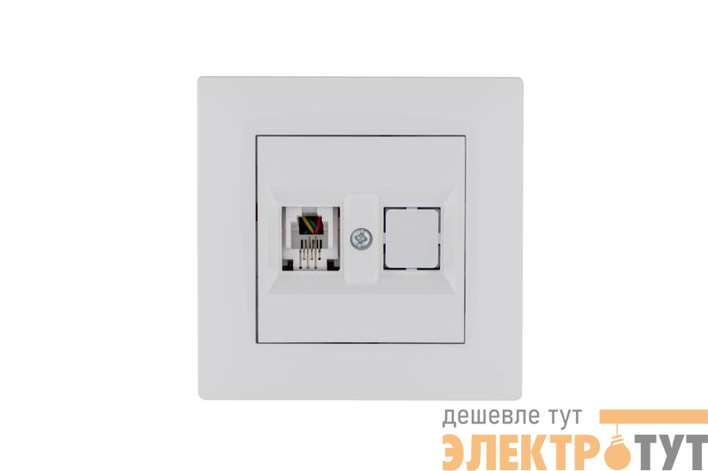 Розетка компьютерная CAT 5+гнездо Karea RIZZ бел. Makel 88001035