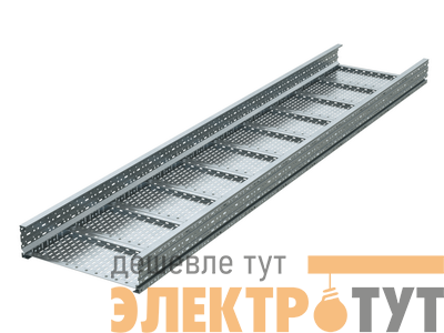 Лоток листовой перфорированный 400х200 L3000 сталь 1.5мм тяжелый (лонжерон) гор. оцинк. DKC USM324HDZ