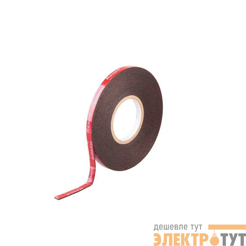 Лента клейкая двухсторонняя на VHB акриловой основе 6ммх5м черн. Rexant 09-6045