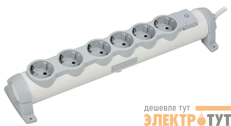 Удлинитель 6х3м с заземл. 16А IP20 Комфорт 6х2P+E IEK 694637
