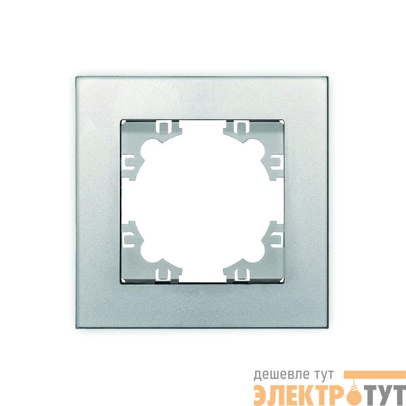Рамка 1-м Афина серебр. Universal A0053-S
