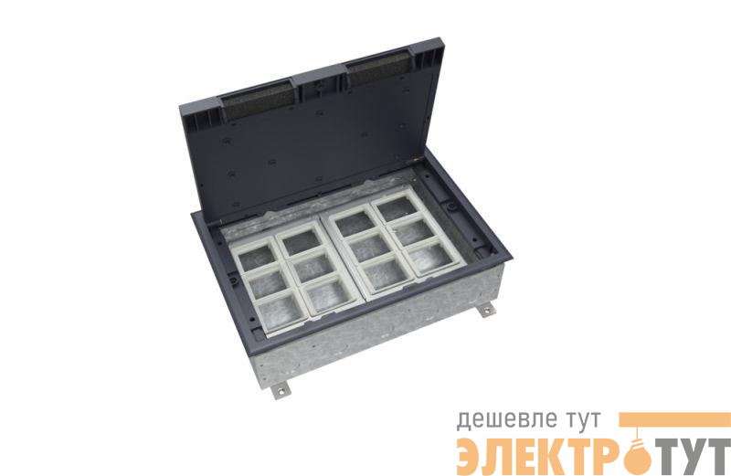 Люк MultiDesk MDK10 на 24мод. IP40 с монтажной коробкой для бетонных полов SE MDK10224